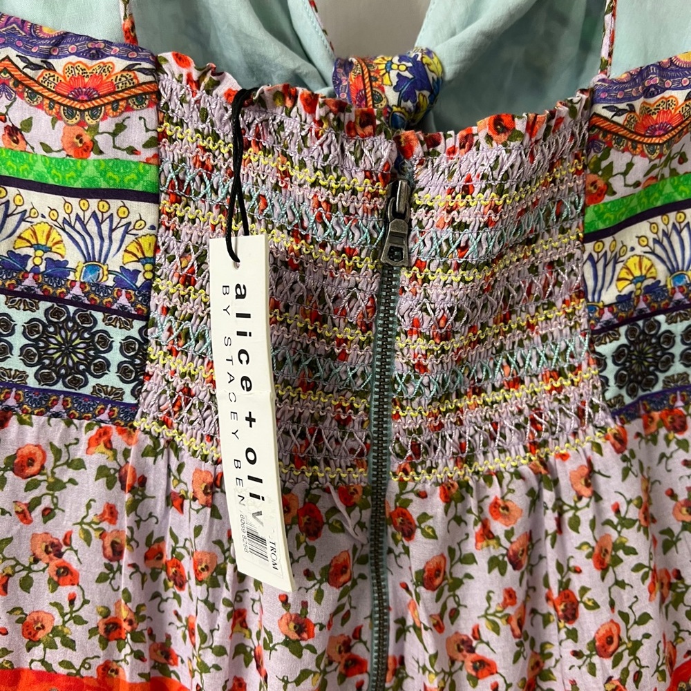 Alice + Olivia Minka Floral Tassel-Fringe Maxi Dress - Picture 11 of 17